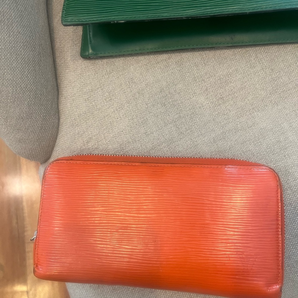 Vibrant Orange Zip Wallet